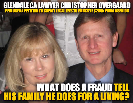 Glendale la cresenta Calfornia lawyer Christopher Overgaard is a criminal and fraud