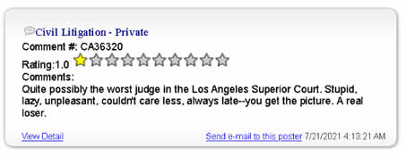 LOS ANGELES COUNTY SUPERIOR COURT JUDGEGREGORY W ALARCON