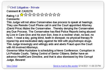 Corrupt Judge Deborah L. Christian Los Angeles County Superior Court 