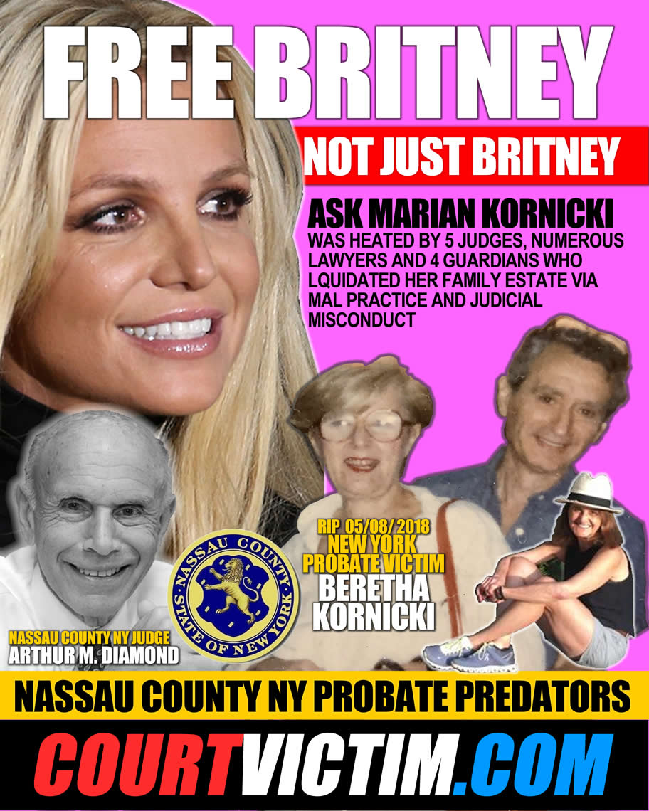 Nassau County New York Victim Marian Kornicki abusive judge Arthur M Diamond