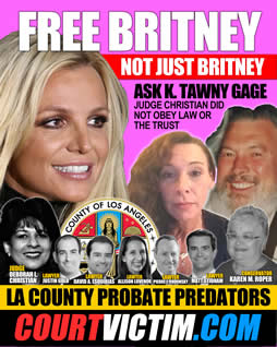 Los Angeles County California Victim Tawny Gage abusive judge Deborah Christian