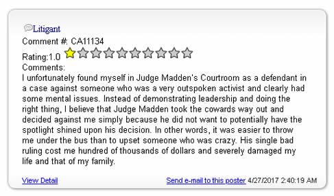 Los Angeles County Superior Court Judge Patrick T Madden abuses authority Logn Beach California