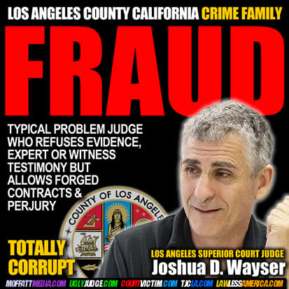 BAD JUDGE Los Angeles County California Joshua David Wayser