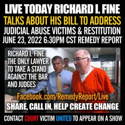 Richard I Fine speaks out about Amend SBX211 Get court victims restitution and justice help pass this bill