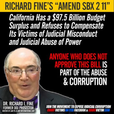 Los Angeles California Dr Richard I Fine bill amend SBX 2 11 anyone who does not support this bill is part of the corruption