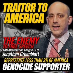 traitor to america Anti-Defamation League CEO Jonathan Greenblatt supports genocide and killing babies to steal land