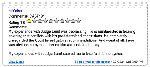 Judge Roger L Lund Corrupt Judge Roger Lynn Lund Ventura County Oxnard probate abuse immoral unethitical abuses authorityThe Robing Room CA State Judges Judge Roger Lund