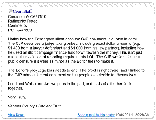 Judge Roger L Lund Corrupt Judge Roger Lynn Lund Ventura County Oxnard probate abuse immoral unethitical abuses authorityThe Robing Room CA State Judges Judge Roger Lund