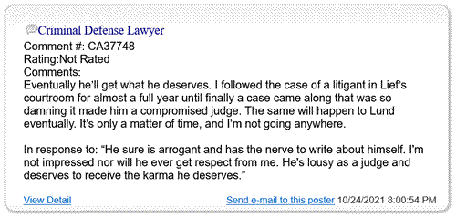 Judge Roger L Lund Corrupt Judge Roger Lynn Lund Ventura County Oxnard probate abuse immoral unethitical abuses authorityThe Robing Room CA State Judges Judge Roger Lund